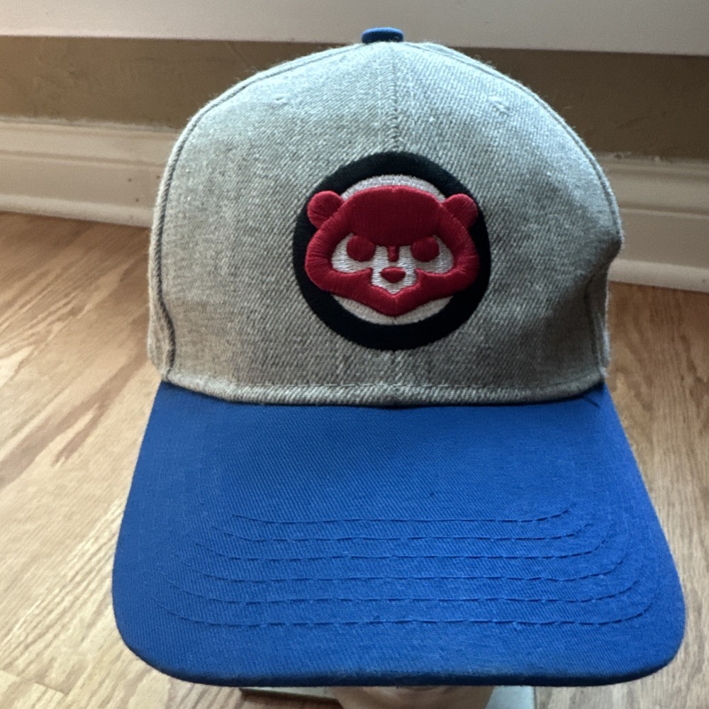 Chicago Cubs Hat Cap Baseball MLB Wool Blend Adjustable Gray Melonwear Vintage - Picture 2 of 7